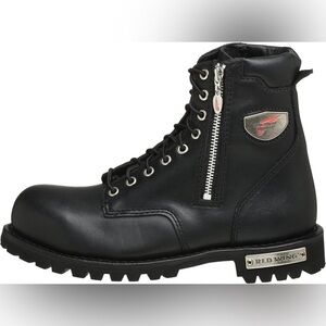 Red Wing Shoes black leather side zip motorcycle 967 boots steel toe size 14
